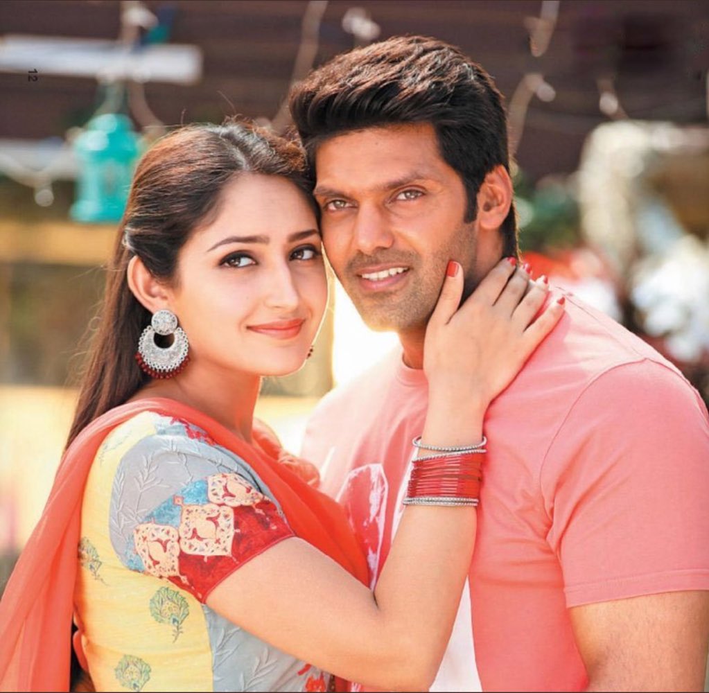 sayyeshaa's tweet photo. #Ghajinikanth with my favourite @arya_offl 💃❤️ https://t.co/PUSDgVNw6f
