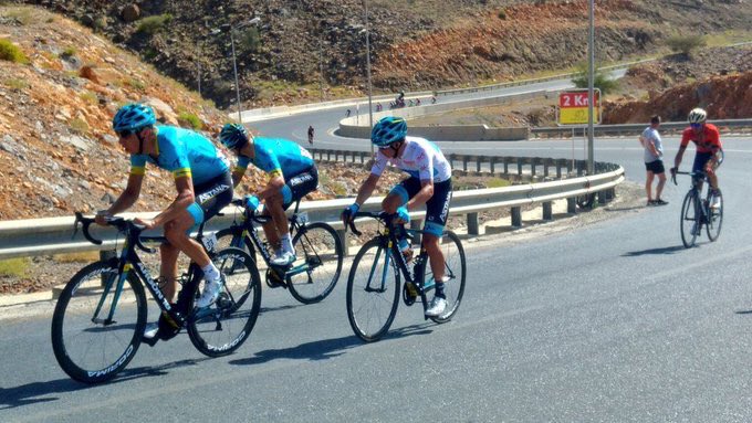 What a victory, what a teamwork!!💪 <a href="/SupermanlopezN/">Miguel Angel Lopez Moreno</a> wins, <a href="/AlexeyLutsenko3/">Alexey Lutsenko</a> second! #TOO2018 #AstanaProTeam