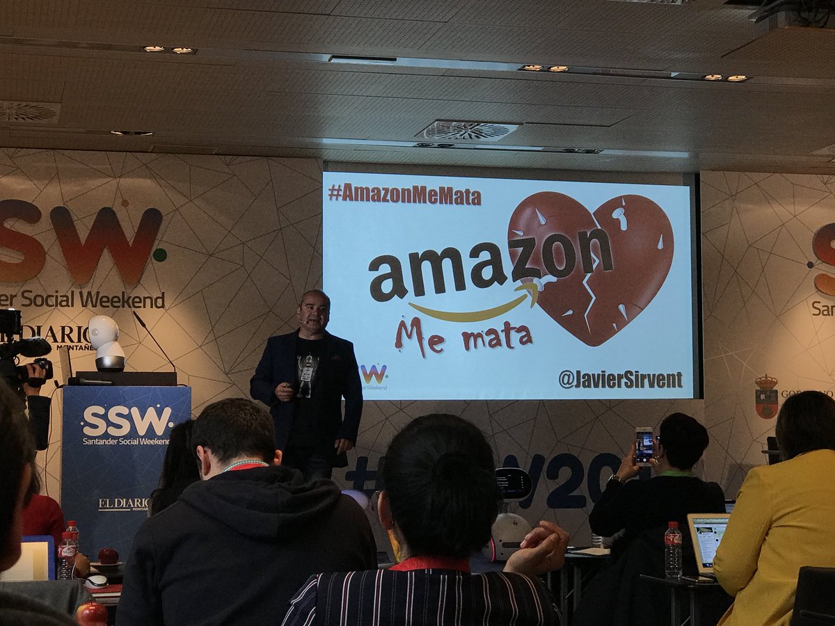 richinoya's tweet photo. #AmazonMeMata 💔 by @JavierSirvent 

Si conoces a @jordiobdotcom, seguro que no pensarás que @AmazonESP te mata, sino al contrario 😉 #SSW18 https://t.co/JzqvJt0QjC