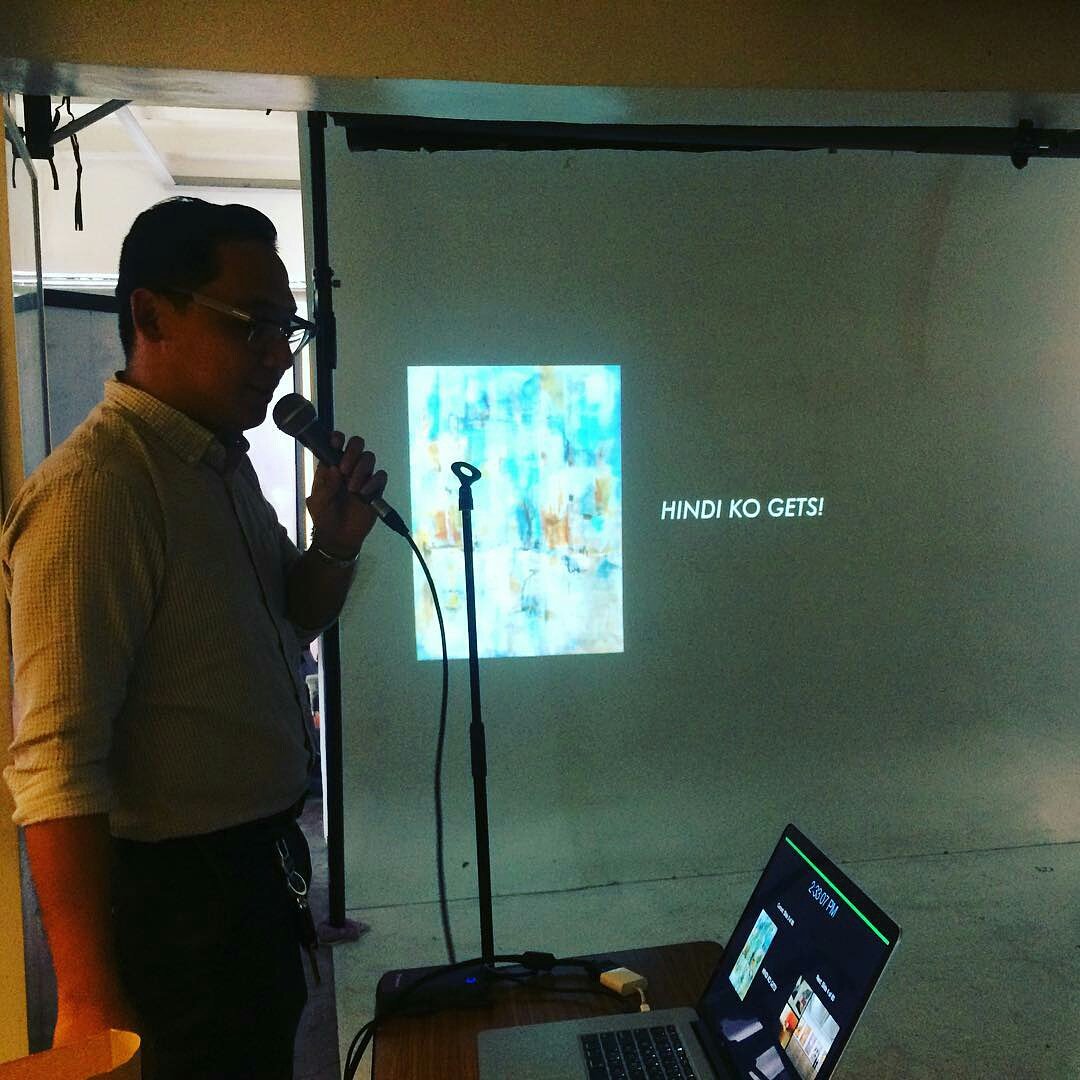 TOPsalcedo's tweet photo. Now happening:
@JPCuison starting now his talk at #DesignerGenes at @designdeptmnl !
.
"In creating art, ask this question, What emotions you want to evoke? Don't just rely on pegs."
.
#ISawDesignPH - #regrann 📸 @isawdesignphl https://t.co/e1WmAhuEi0