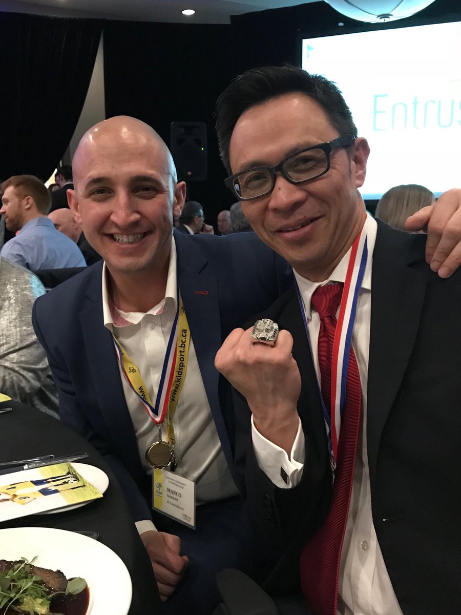 Thanks <a href="/iannuzzimarco/">Marco Iannuzzi</a> for sharing your Grey Cup ring at Kidsport Richmond Fundraising Dinner. You did an amazing fundraising job this evening.#KidSportRichmond