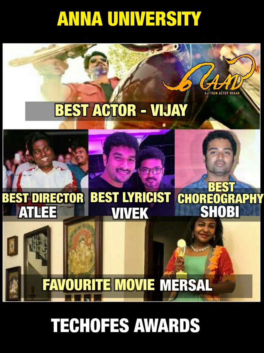 Chrissuccess's tweet photo. #TechofesAwards2018

#Mersal all over :) https://t.co/isgnAnOtdL