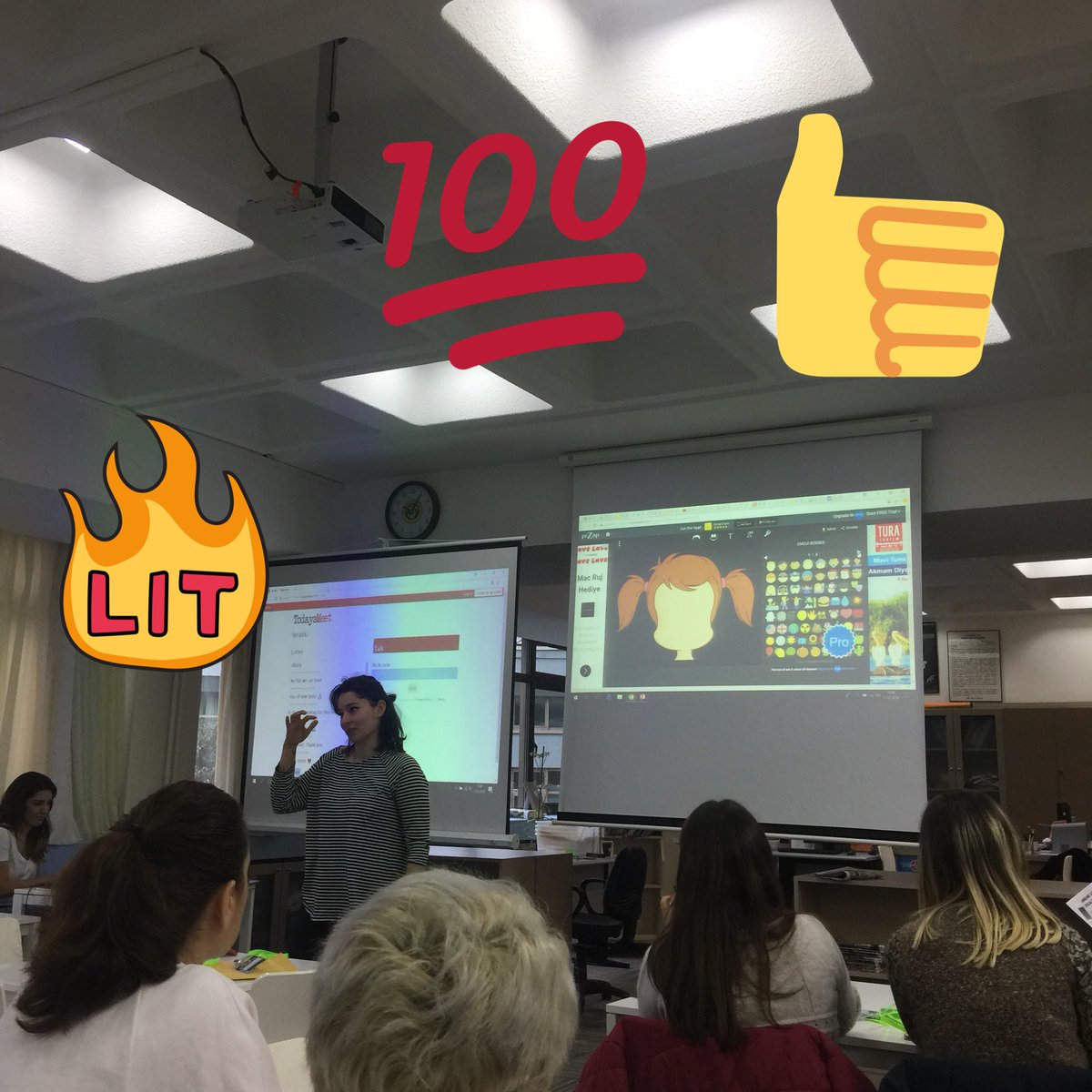 SultanEdip's tweet photo. #lltsig @TerakkiOkullari @yazozlu sharing her outstanding ideas on #creativity with her stunning energy ⚡️✨🌟💫🌪👏🏻👏🏻👏🏻👏🏻 https://t.co/316jzOMXeQ