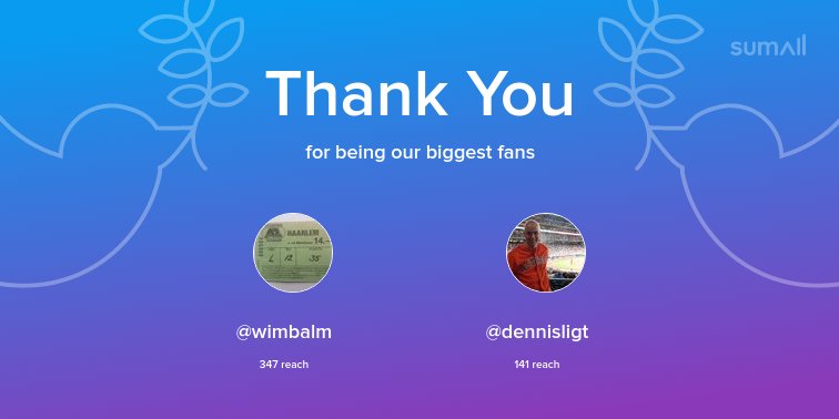 hfchaarlemleeft's tweet photo. Our biggest fans this week: @wimbalm, @dennisligt. Thank you! via https://t.co/SV2LWOhtnr https://t.co/FE8RBGQJsg