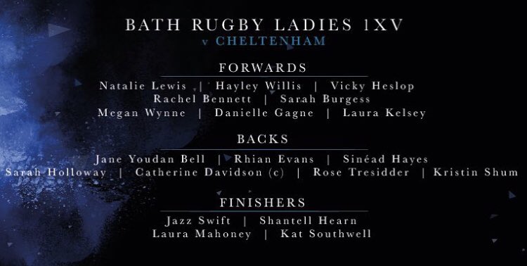 BathRugbyLadies's tweet photo. Today our 1st team make the short trip up to second in the table @CheltenhamLRFC for a #SuperSaturday West Country derby. We’re looking forward to an 80 minute battle. Thank you to @NineFeetTall for our new warm-up T-Shirts #lookgoodplaygood #workhardplayhard https://t.co/7rVeZ2bMge