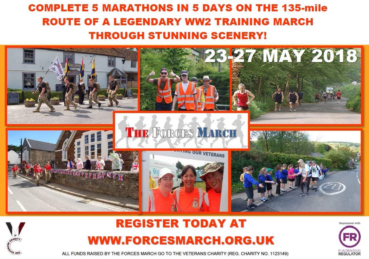 VCTrustee's tweet photo. The @forcesmarch team from the @VETERANSCHARITY are gathering in Gloucester today for a training weekend with the #REME.
We are recruiting for #Runners #Walkers and #Volunteers to take part in the #WW2 Heritage based March and our day to day collecting duties.
#Veterans https://t.co/y81mza3HTS