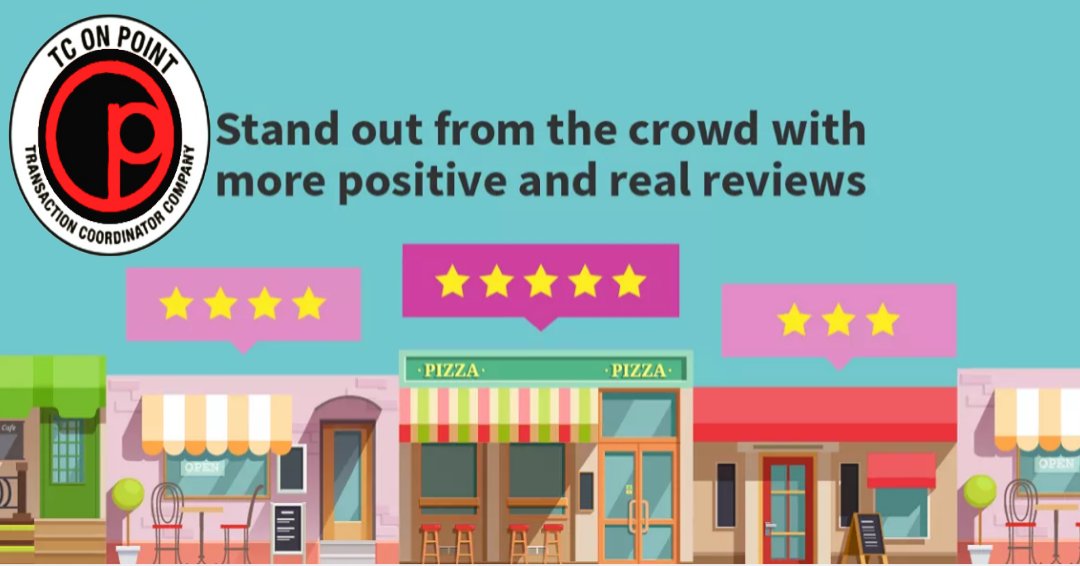 TCOnPoint's tweet image. Do you have positive online reviews? 

#TransactionCoordinator #TC #TConPoint