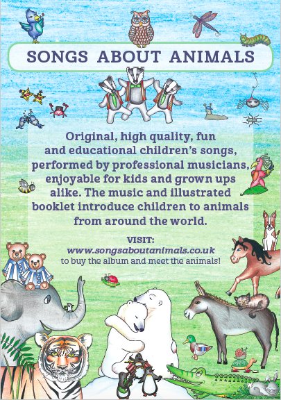 Loving our new flyer, thanks <a href="/CosyStudios/">Cosy Studios</a>! Looking forward to the release of our next album 'Around the World in 20 Animals'. Watch this space! <a href="/Longshot_images/">Longshot Images</a> <a href="/Matt_Long_/">Matthew Long</a>