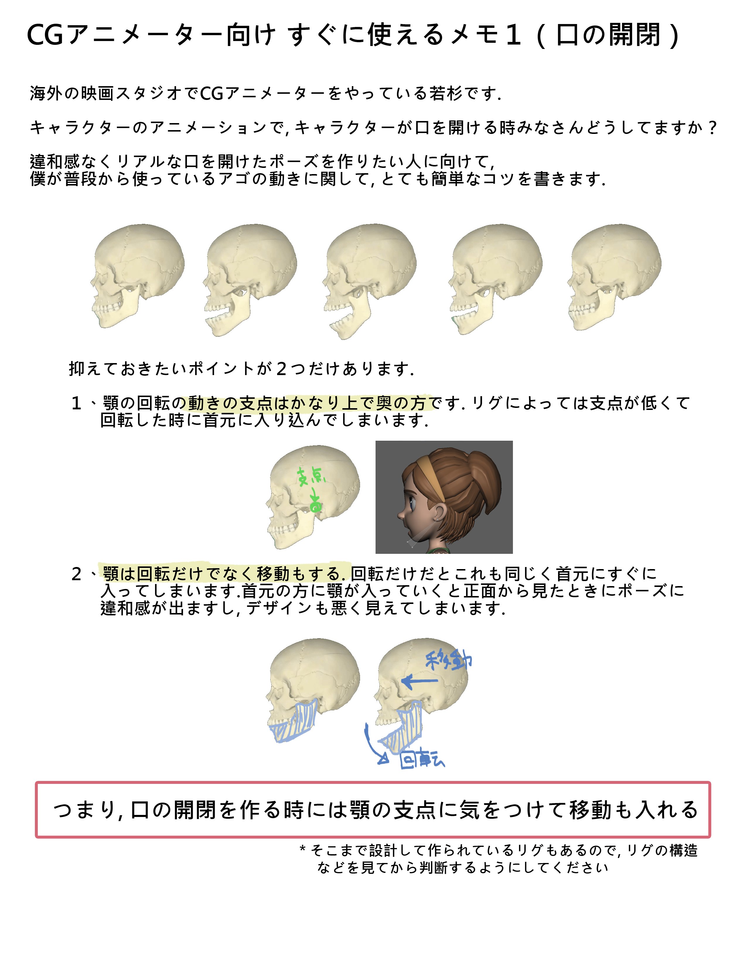 Cgアニメーター向け すぐにつかえるメモ集 随時更新中 Twitter