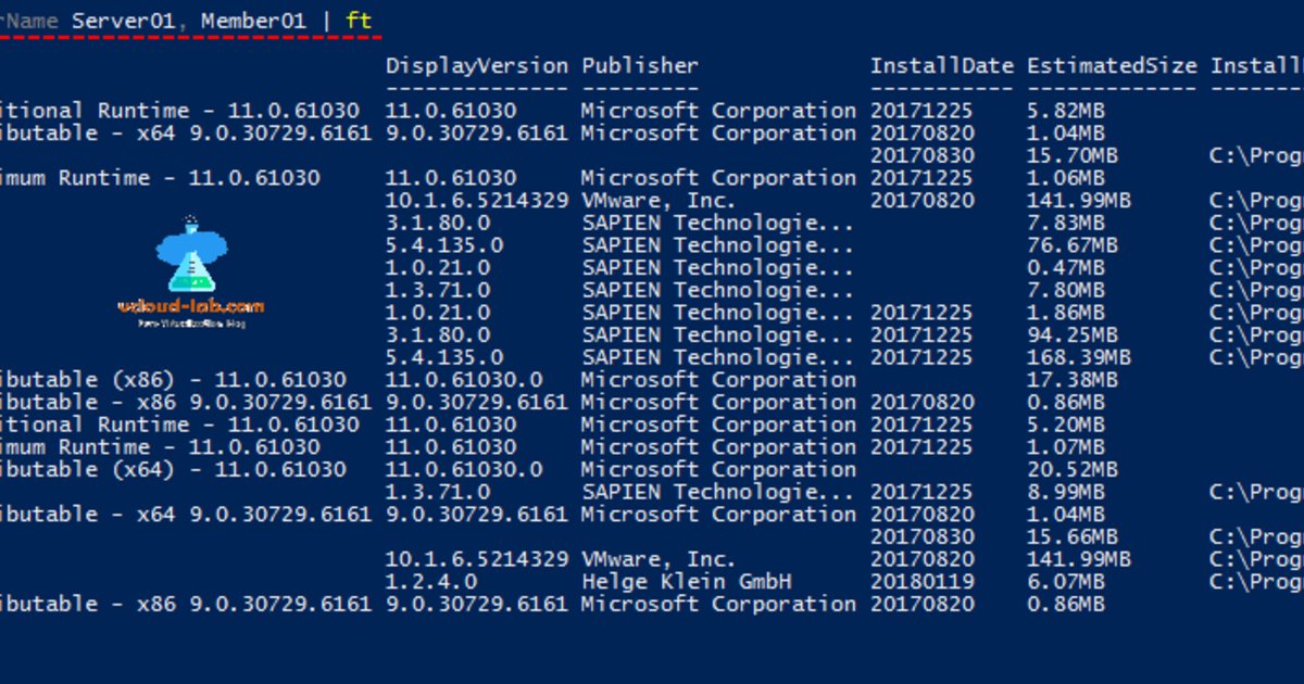 kunalUdapi's tweet image. Get the List of installed softwares on remote computers with PowerShell buff.ly/2odju6i #powershell #powershellscripts #microsoft #windowsscripting #microsoftpowershell #windowspowershell #microsoft #windows2016 #windowsserver2016 #windows2012