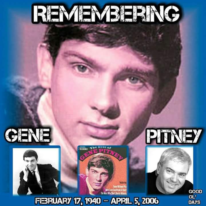 Music Happy Birthday   to Gene Pitney R.I.P 