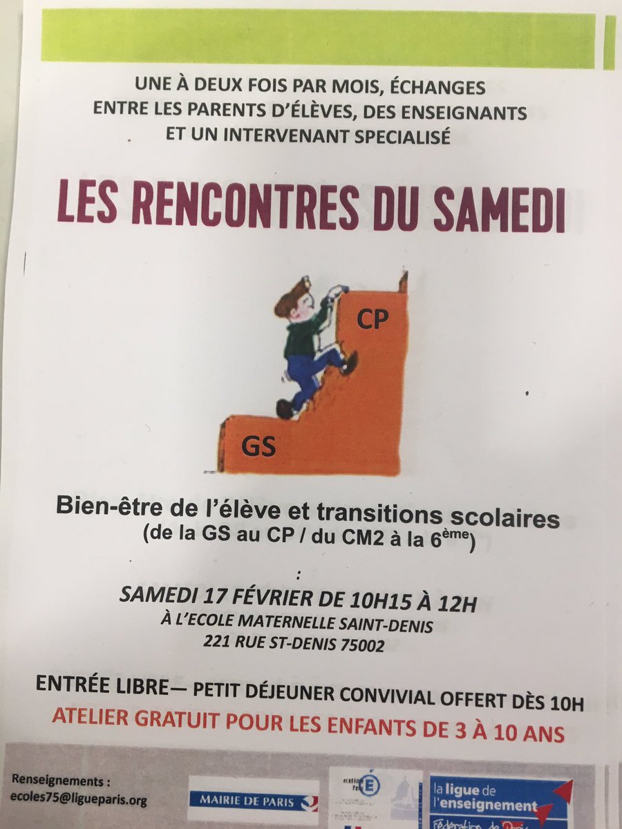 LigueParisEduc's tweet photo. À l'école maternelle St Denis @Mairiedu2 - groupe de parole parents / enseignants.
Thème du jour : "transition scolaire et bien être de l'élève" avec E. Zuliani de @AncpAfParis pour animer les échanges https://t.co/znP5RbL9qr