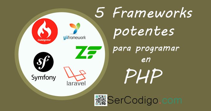sercodigo's tweet image. 5 Frameworks potentes para #php buff.ly/2obSlkf