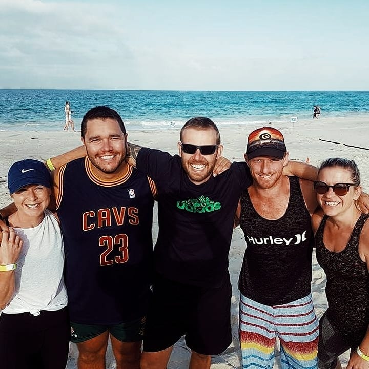 cutsfromlloyd's tweet photo. Getting sweaty and sandy with your mates is one of the best ways to start your Saturday! #LJS16 https://t.co/OAvl66pZZD