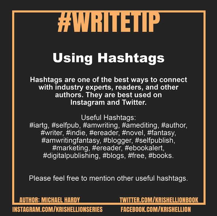 mikehardywriter's tweet photo. Hashtags help.

 #writertip, #writingtip, #krishellion, #michaelhardy, #jjgillies, #gatorbros, #selfhelp, #iartg, #selfpub, #amwriting, #amediting, #author, #writer, #indie, #paranormal, #ereader, #novel, #fantasy, #blogger, #selfpublish, #marketing, #digitalpublishing https://t.co/tURqvtqaj5