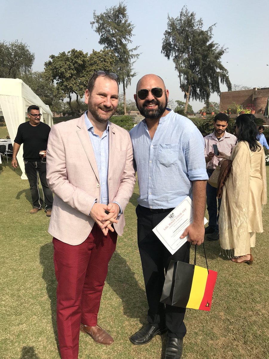 highonwines's tweet photo. #lalmaas &amp; #belgianbeers #chimay &amp; #delirium at Embassy of Belgium New Delhi. Cook-off won by Nalin Jha @BelgiuminIndia @BelgiumMFA @Deliriumbrewery @ChimayUSA @eatwithIndia https://t.co/hYFOOhSFkP