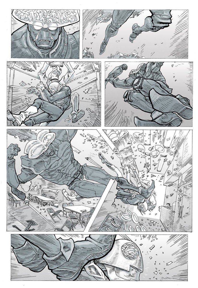 ike_whitehead's tweet image. A favorite page of mine from a tiny fan comic with tokusatsu characters. #sequentialsaturday