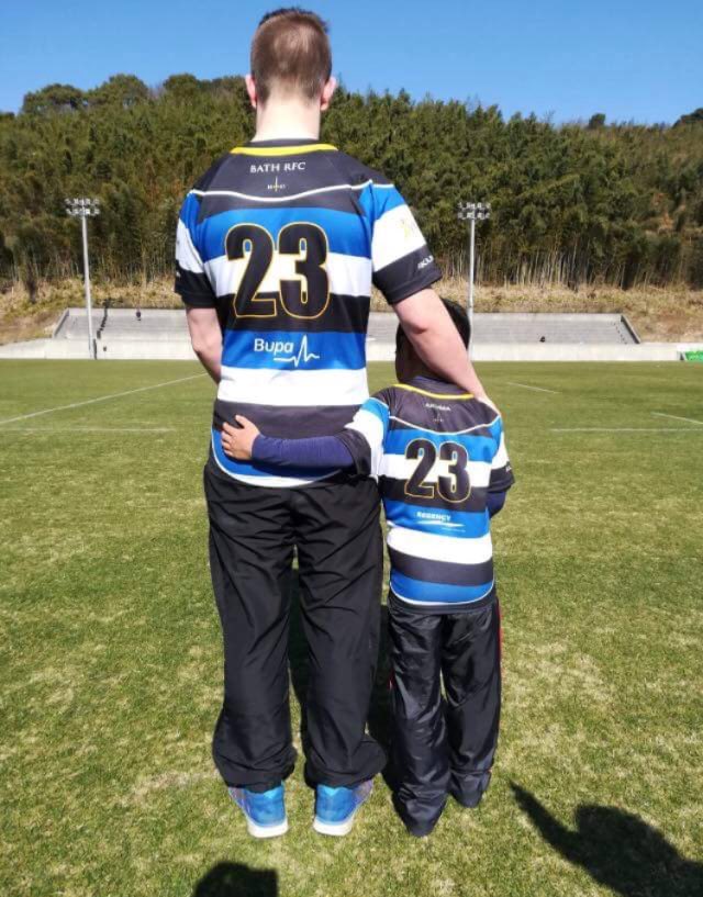NessW12's tweet photo. These two photos of Colts Team captain Gene epitomise what we are all about at @BathRFC1865  💙🖤 https://t.co/KwAsPoL2a7