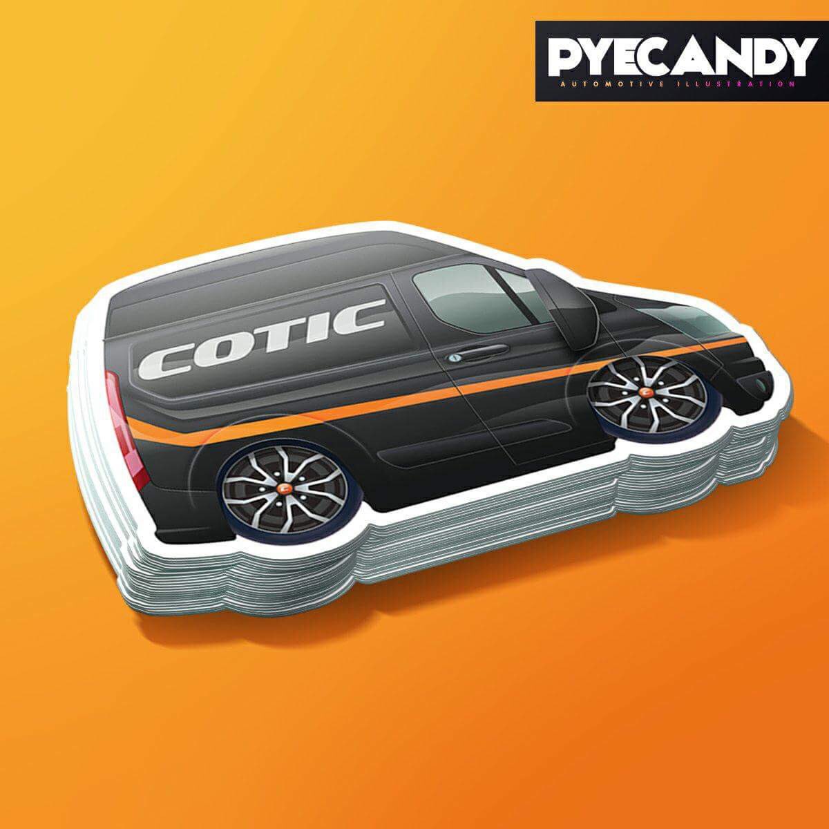 TwoPintsBrave's tweet image. Our good friend and designer Mal loves drawing vehicles. He recently illustrated Cotics "Black Betty" as a surprise gift for Cotics head guy Cy Turner.
Now they have turned his artwork into stickers and you can get yours at the London bike show (23/25 Feb)  @CoticLtd @mal_pye