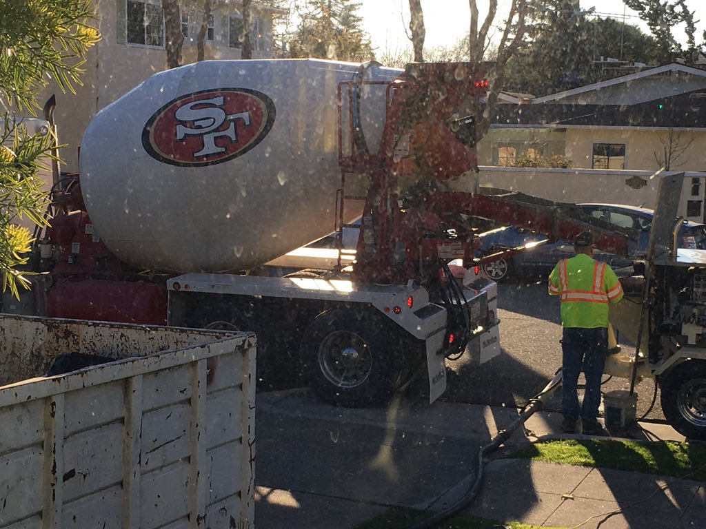 Big day! Concrete pour day. Would’ve been awesome to get a Warriors truck though. 😀