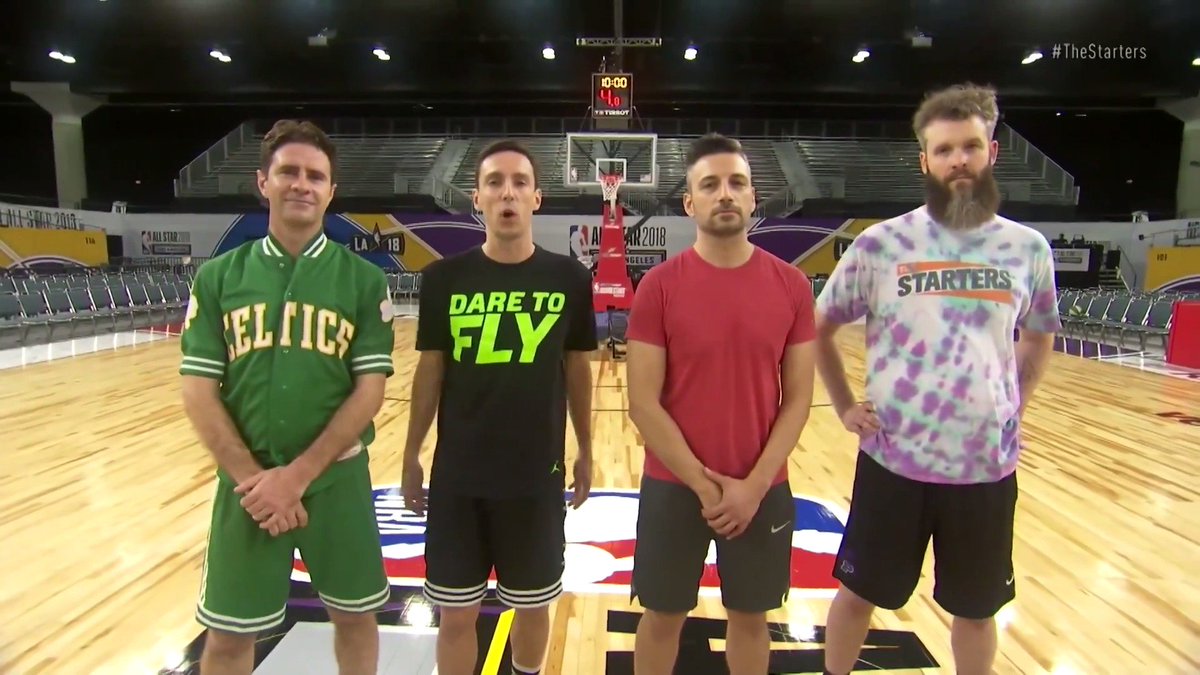The Rim Rockers jam with #TheStarters at #NBAAllStar!! https://t.co/L3t1q77fph