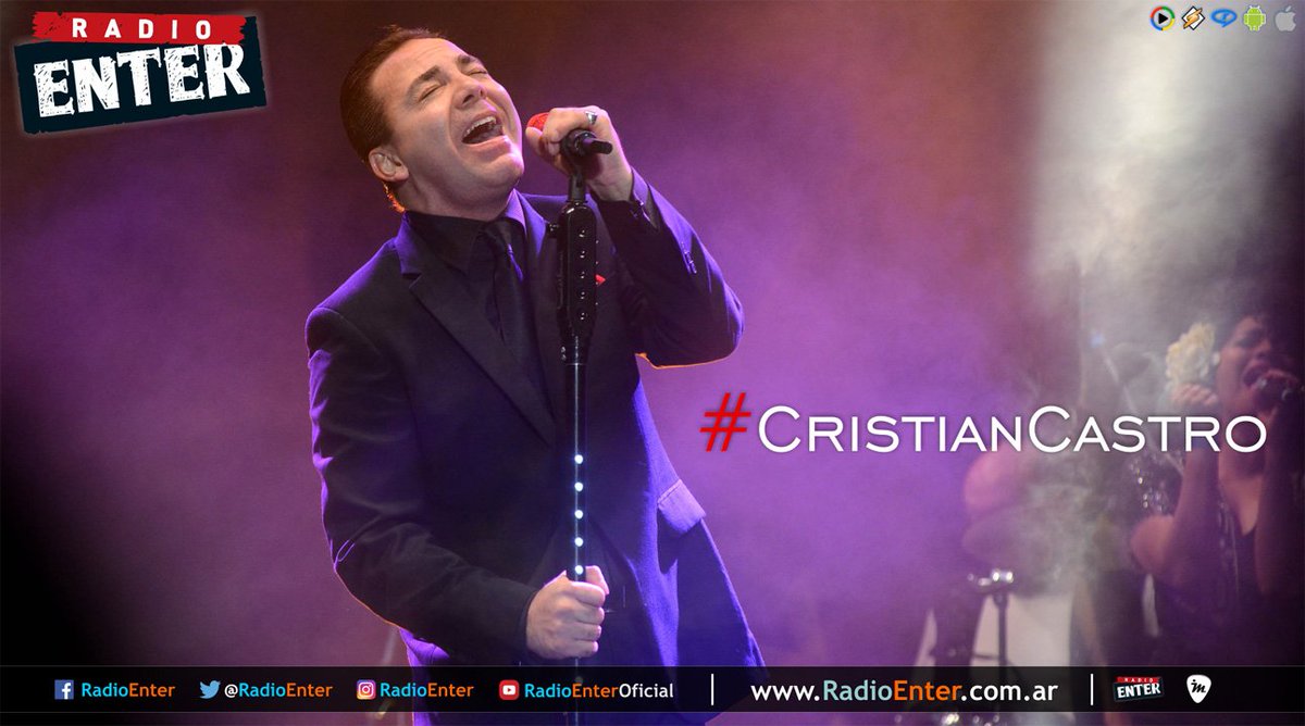 radioenter's tweet photo. Hora 12:37pm | A partir de las 13:00pm y hasta las18:30pm,te hacemos toda la tarde compañia con la musica de 
#CristianCastro 
#Arjona 
#LucianoPereyra 
#CarlosRivera 
#IndiaMartinez 
#VanesaMartin 
#AlejandroFernandez 
#MelissaGalindo... y mucho más!
#YoEscuchoRadioEnter https://t.co/iXMzoZNCGM