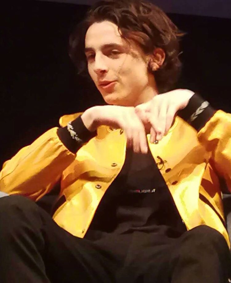 Timothée Chalamet at the @BAFTA #EERisingStar panel today in London!