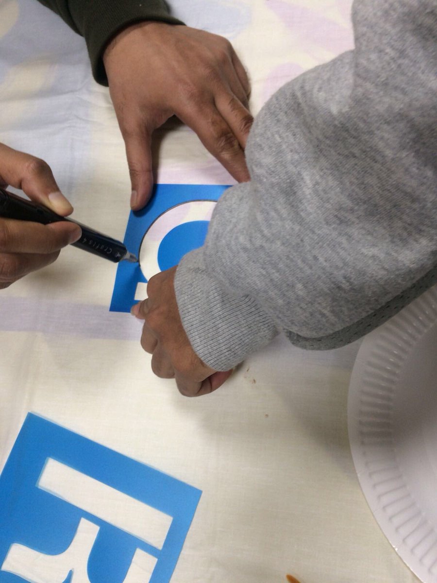 Banner making with 'Happy Group', our unaccompanied asylum seeking young people's group, ahead of #1DayWithoutUs <a href="/1daywithoutus/">1 Day Without Us</a>
