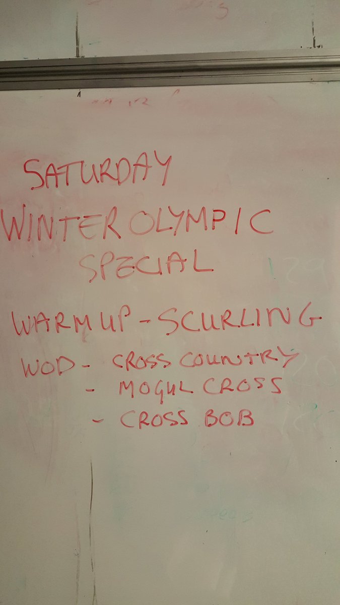 CrossFitGford's tweet photo. #CrossFit style curling, skating, Skiing and bob sled #WOD https://t.co/xmKVSsl0co