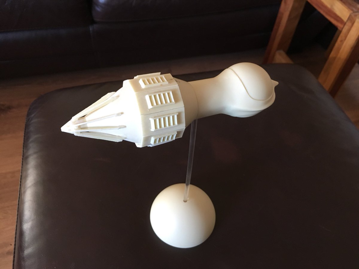 Sparko72's tweet photo. Building this Blake’s 7 model - ooh those nose fins were tricky! #blakes7 #modelspaceship https://t.co/MiaFOMSF7m