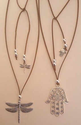 Yucamar's tweet photo. Suede long necklaces (lenght adjustable) with metal parts. https://t.co/doYntmsksT