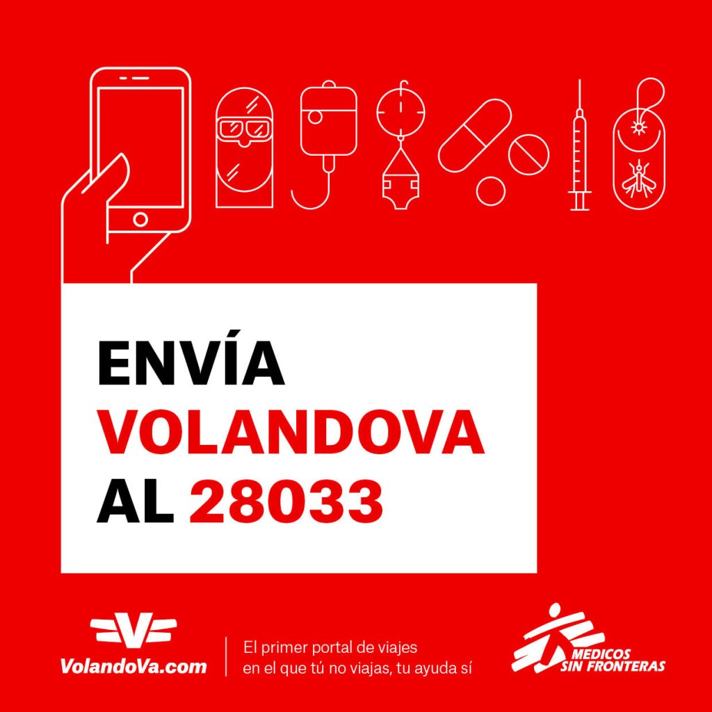 MSF_Espana's tweet photo. Si quieres #viajar con #VolandoVa pero no sabes a dónde, envía VOLANDOVA al 28033 y nosotros nos encargamos que tu #ayuda llegue donde más la necesiten. #viajes https://t.co/rekO4MXRNM