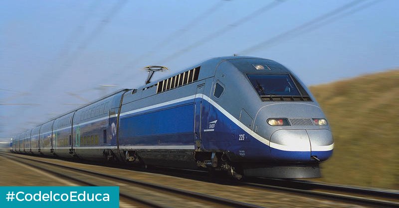 ¿Sabías qué un tren de alta velocidad tiene cerca de 4 toneladas de cobre? ¡En #CodelcoEduca aprende de los #UsosDelCobre y mucho más! goo.gl/qXid1g