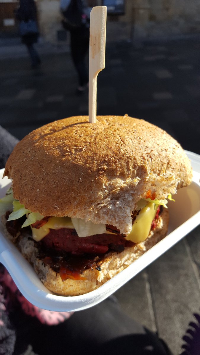 Absolutely delicious, definitely recommend the beat and bean burger. <a href="/GreenGuerrilla1/">The Green Guerrilla</a> #NEFollowers #vegan