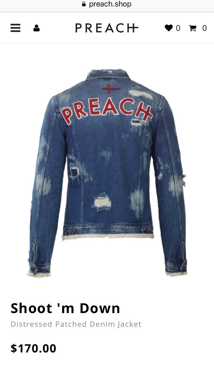 ZeddStyle's tweet photo. Part 1 of tonight’s #ZeddStyle: @Zedd is wearing a “Shoot ‘m Down” denim jacket by Preach ($170). Link here: https://t.co/afCum7bFUg https://t.co/IUXfhCkUha