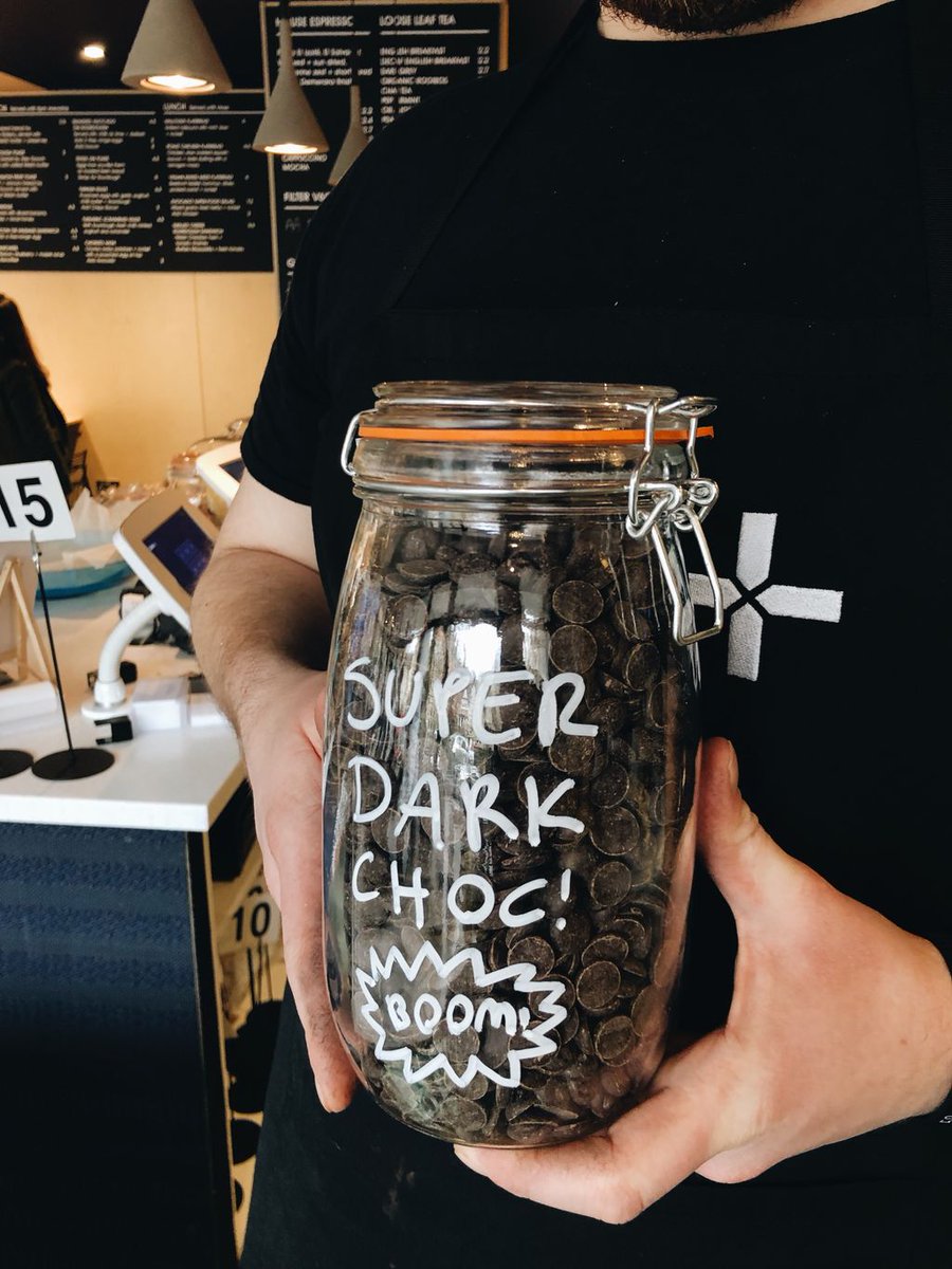 The Super Dark Hot Chocolate is made with real 70% dark chocolate #EthicalChocolate #HotChoc #Pontcanna