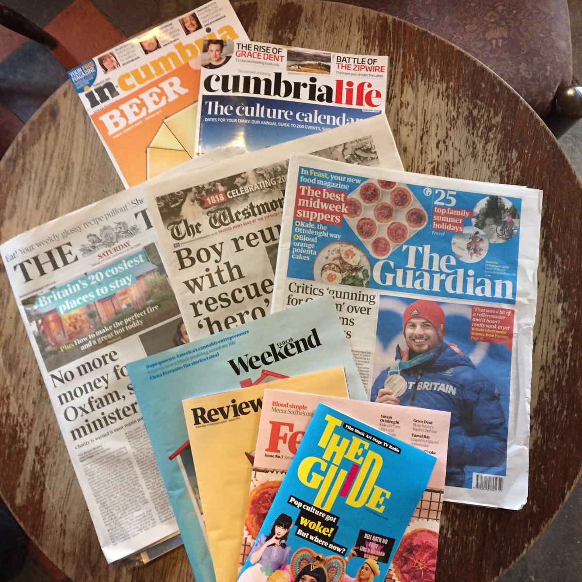 A Cosy pub,the weekends papers, lunch, tasty local beer, all at the Eagles head <a href="/cumbrialife/">Cumbria Life</a> <a href="/gazettenewsdesk/">Westmorland Gazette</a> <a href="/Lakes_and_Ale/">Westmorland Camra</a>  <a href="/NotJustLakes/">Not Just Lakes</a>