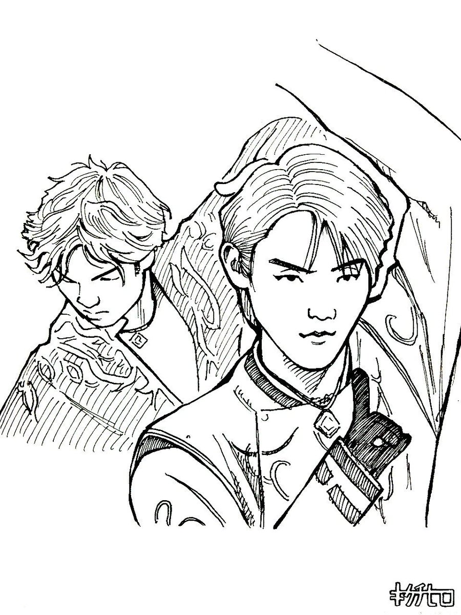 きくちひろ イラストレーター V Twitter フィギュアスケート男子日本勢金メダル 銀メダルおめでとう記念 今日のハイライト 羽生結弦 金メダル 宇野昌磨 銀メダル フィギュアスケート男子 平昌18冬季オリンピック 10分間似顔絵