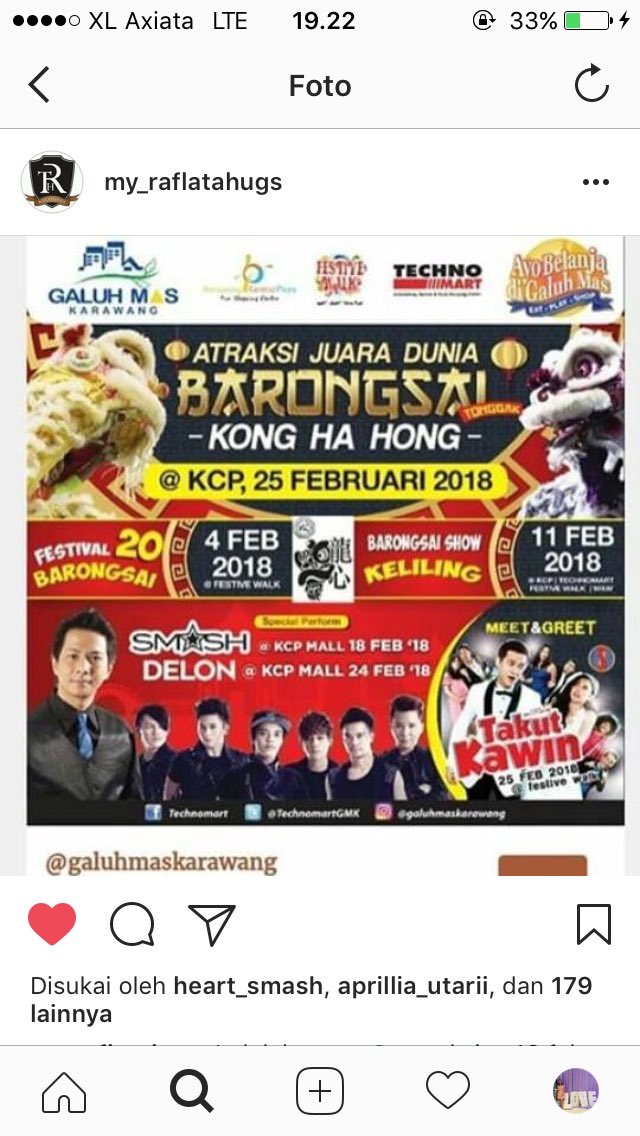 Kuy RTH karawang bsk merapat jam 15:00 ada <a href="/rafaell_16/">Raphael</a> dan <a href="/SMASHindonesia/">SMASH Indonesia</a> loh. Formasi lengkap loh =)