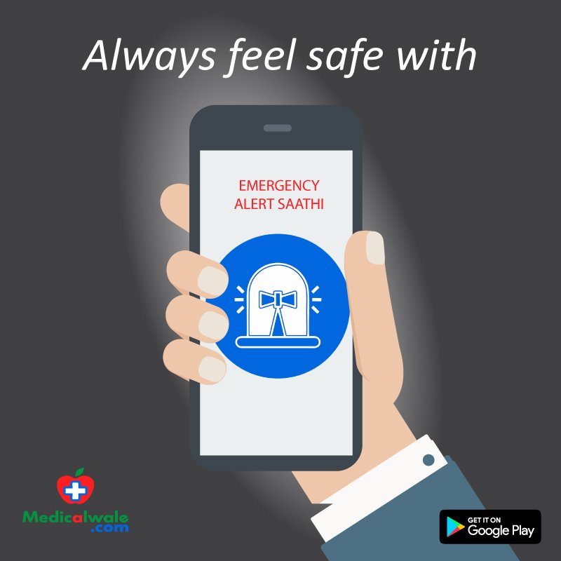 Medicalwalecom's tweet photo. Your safety is in your hand, don't feel insecured, your emergency alert Saathi is just one click away. 

Download the app now. 

https://t.co/awbgfMZ0Ta

#women #WomenSafety #safety #travelsafe #medicalwale https://t.co/UmLIIPzeuQ