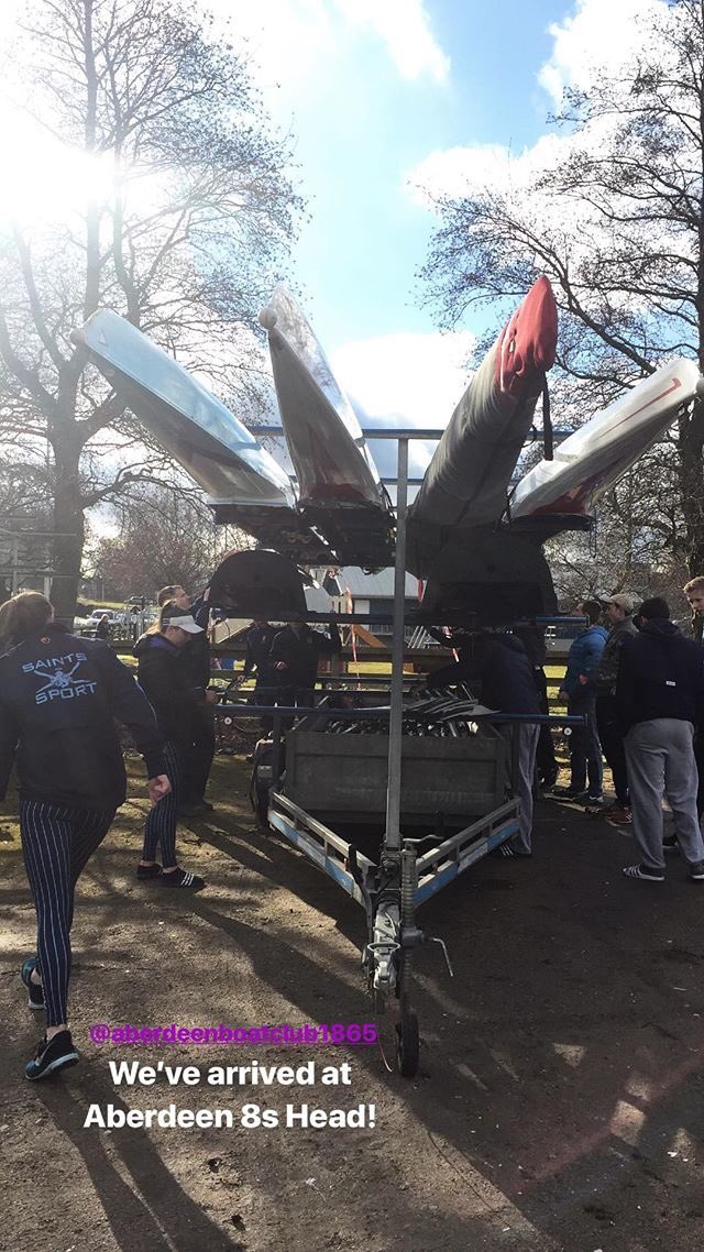 We’ve arrived at <a href="/AberdeenBC1865/">Aberdeen Boat Club</a> for Aberdeen 4s and 8s head, an opportunity to stretch the engines before BUCs head #gosaints <a href="/SaintsSport/">Saints Sport</a>