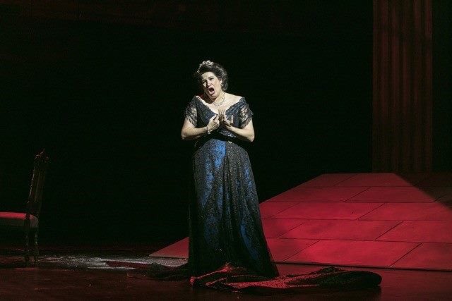 ArcticOpera's tweet photo. Beautiful @_Claire_Rutter as Tosca in #icelandicopera @HarpaReykjavik wearing @Chase__Erwin Silk https://t.co/YMBepoRSbz