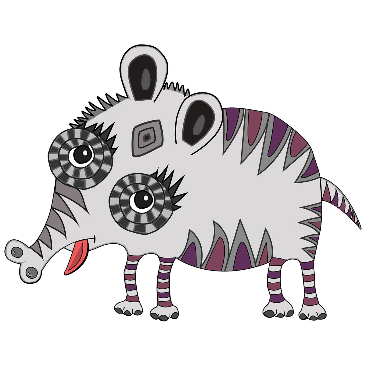 Il suo nome è Mostriciattolo, è un piccolo mostro spaventosamente carino. Non è molto intelligente, ma è simpatico e ben disposto. 
#wawwdoodles
#crazy #fun #funny #funnypictures #creative #draw #drawing #gallery #graphic #graphics #illustration #sketch
