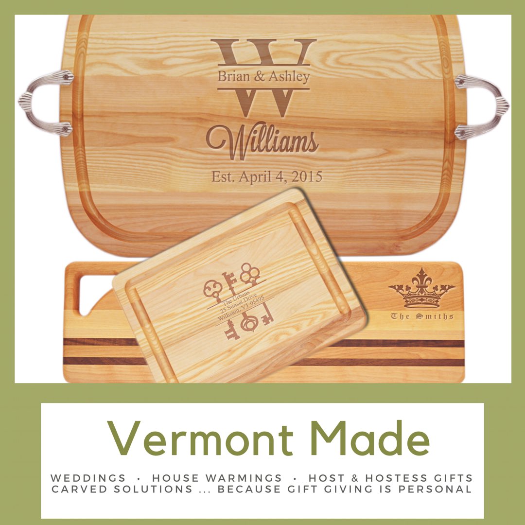 CarvedSolutions's tweet photo. How will you #personalized your #carvedsolutions #handcrafted #cuttingboard &amp; #serving #trays create the #perfectgift for #newlyweds #wedding #anniversary #housewarming #newhome #hostess #host #gift #shipsfast 24-48 hours #vermont #madeinusa #formeldahydefree #nobamboo https://t.co/aFKXrMhrii