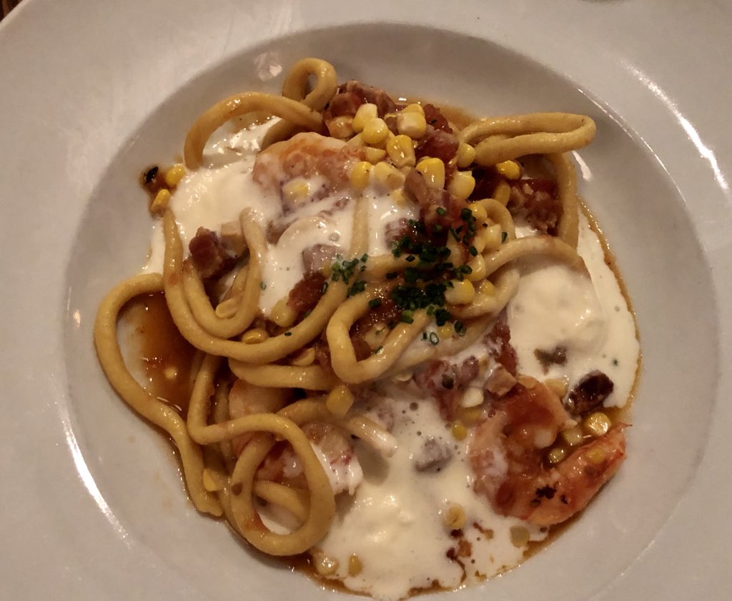 Drinks and dinner in #NewOrleans meant a trip to <a href="/Angeline_NOLA/">Angeline NOLA</a> for specialty cocktails, a crispy chicken liver salad, and savory pastas. #NOLA