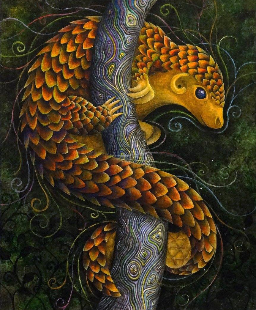 Pyewakett's tweet image. Happy #WorldPangolinDay! Here is my painting of a tree pangolin. All 8 pangolin species are #endangered due to illegal trade. We need to protect these wonderfully unique creatures.
#AnimalRights #conservation