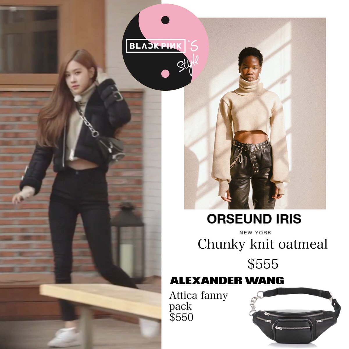 rose fanny pack blackpink