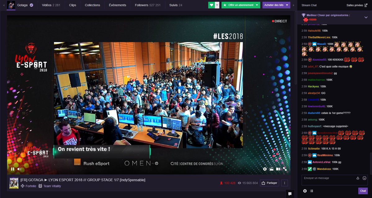 GotagaTV's tweet image. VOUS ! ÊTES ! PLUS DE 100K !!!!!!!!!!!!!!! 😱😍😱