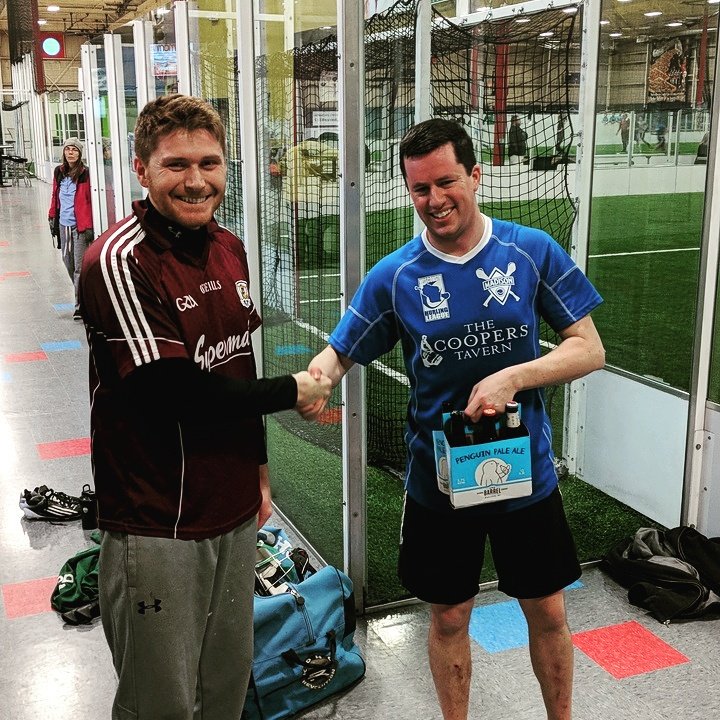 Blue takes another strong against Grey! Final score is still under review but it's a decisive victory for the Blue team in the @clubtavernmoose Indoor League. Man of the match goes to Steven Cobb!   Thanks <a href="/WIDistributors/">WI Distributors</a> 

#usgaa #hurlingclubofmadison  #wisconsindistributors