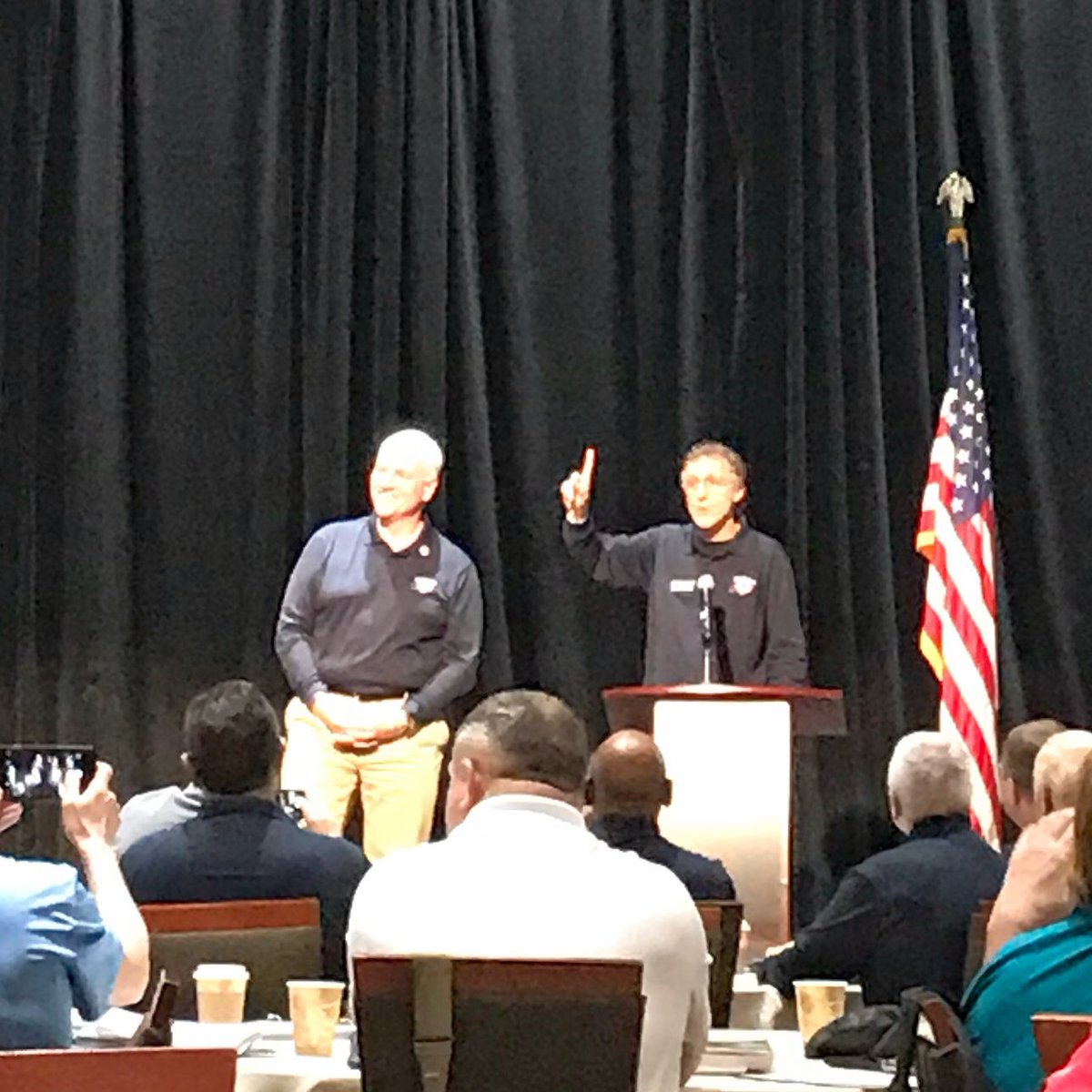 honorflightcmh's tweet image. Founders of the Honor Flight Network, Earl and Jeff - sharing the story at the Summit. #HFSummit2018